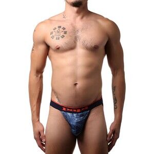Papi Blue Paisley 2-Pack Microfiber Men's Jockstraps Size Small